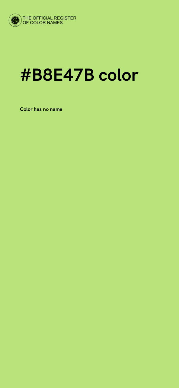 #B8E47B color image