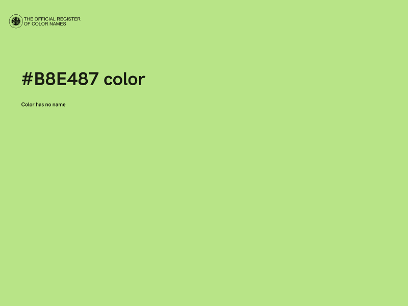 #B8E487 color image