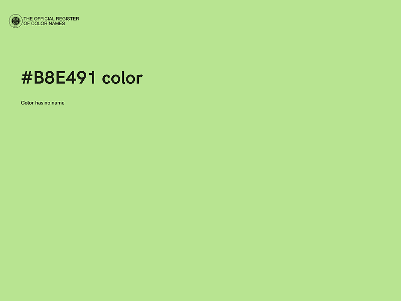 #B8E491 color image