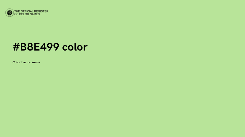 #B8E499 color image