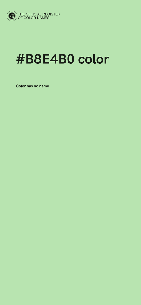 #B8E4B0 color image