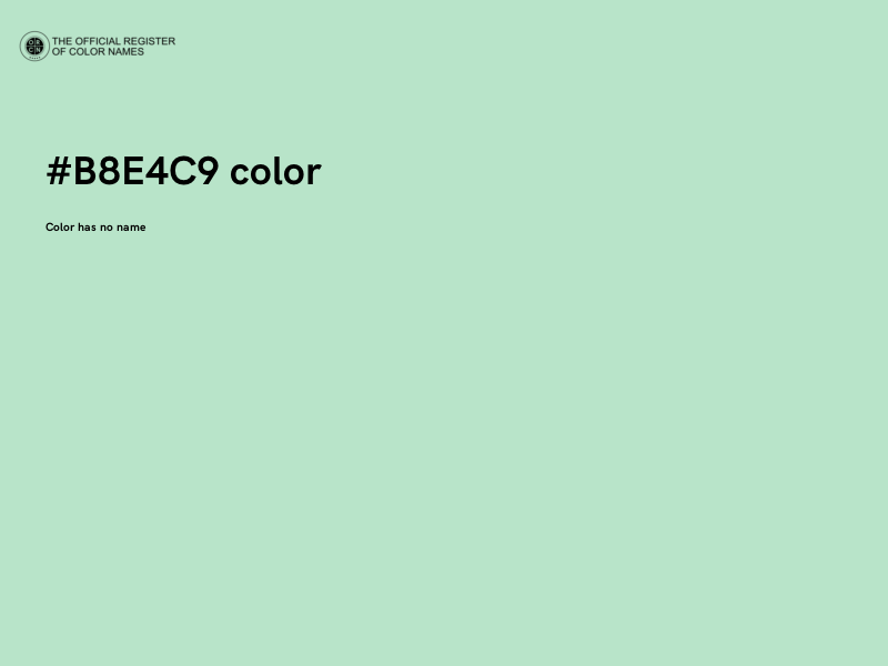#B8E4C9 color image