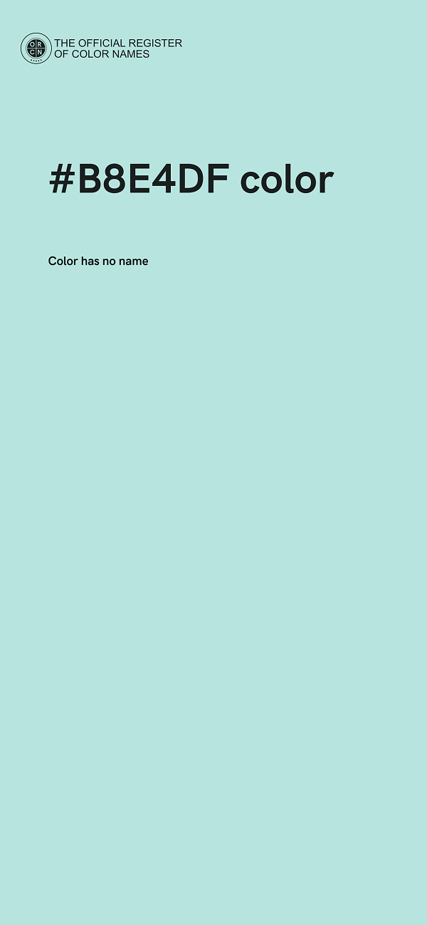 #B8E4DF color image