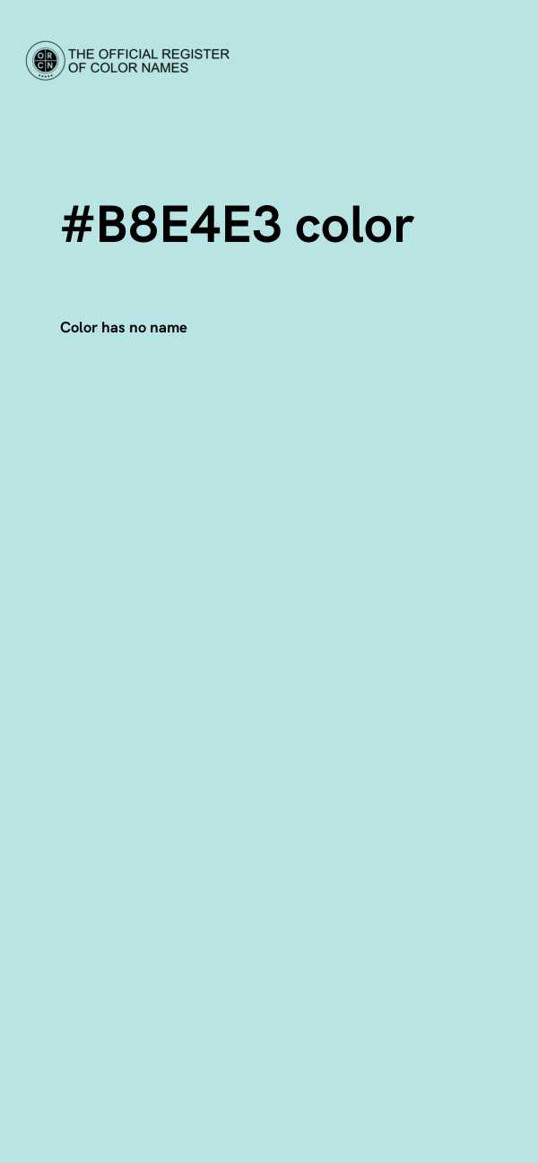 #B8E4E3 color image