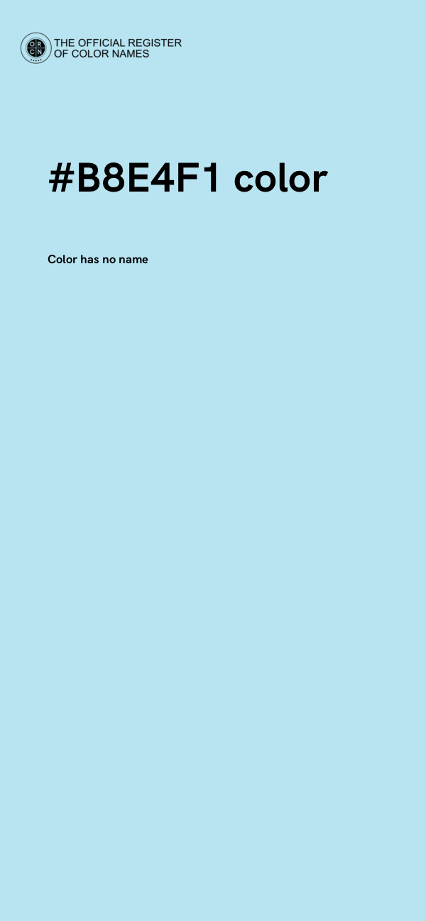 #B8E4F1 color image