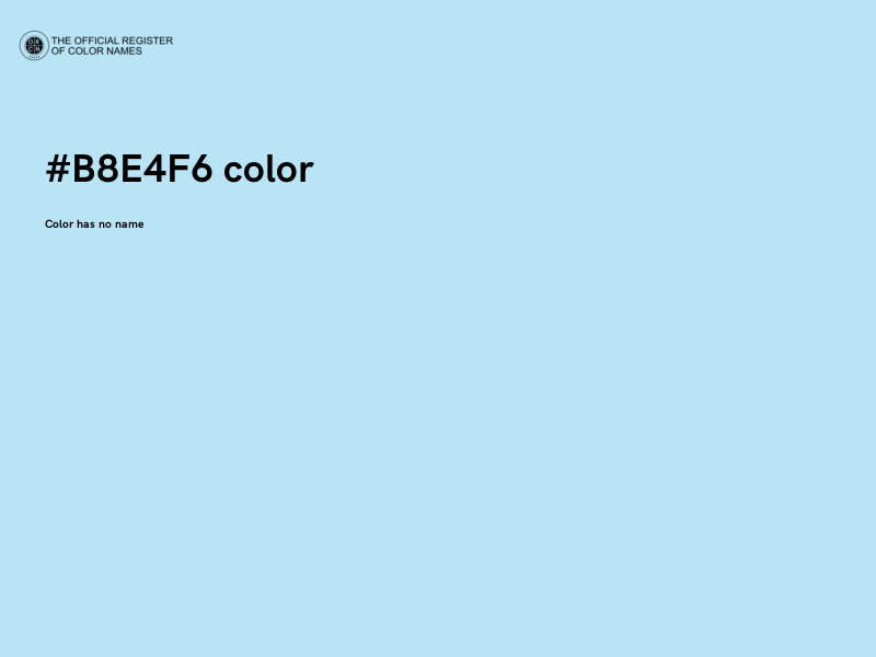 #B8E4F6 color image