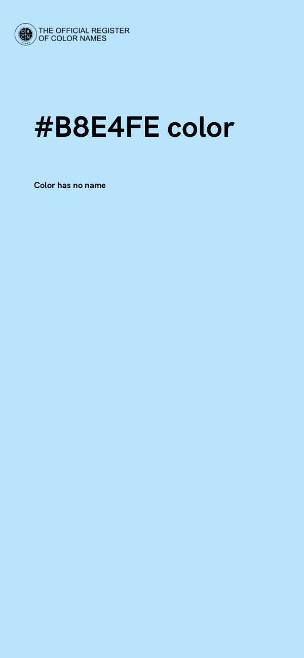 #B8E4FE color image