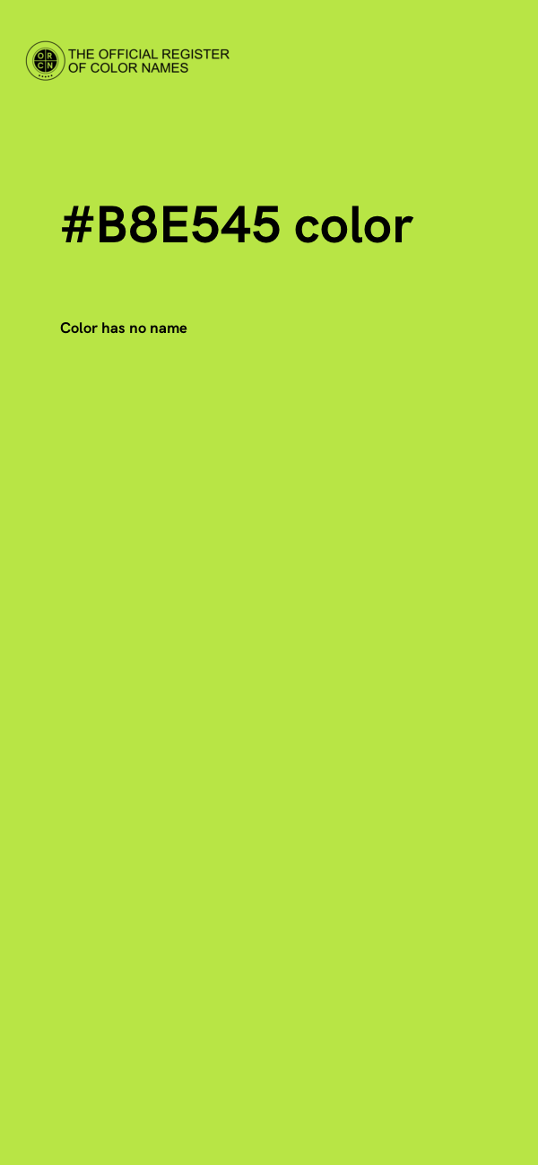#B8E545 color image