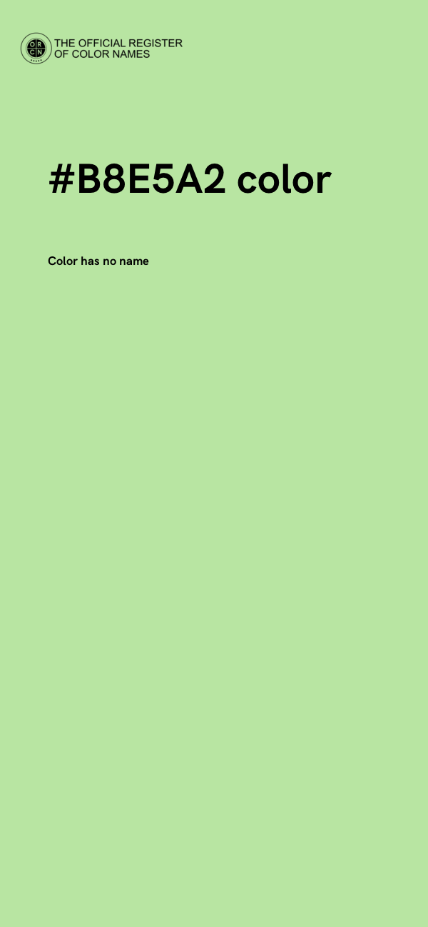 #B8E5A2 color image