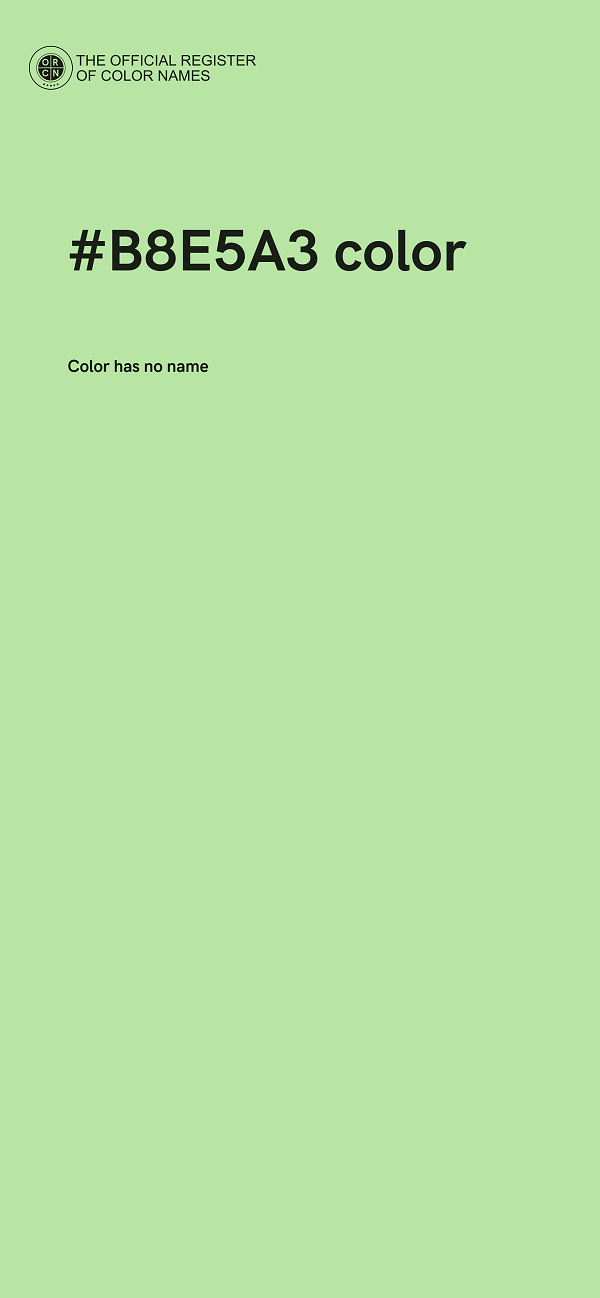 #B8E5A3 color image