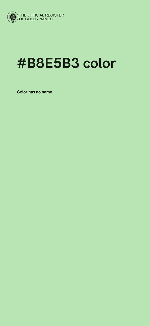 #B8E5B3 color image