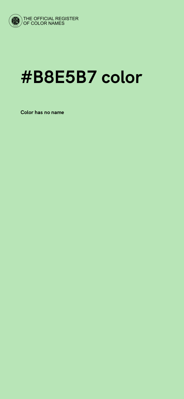 #B8E5B7 color image