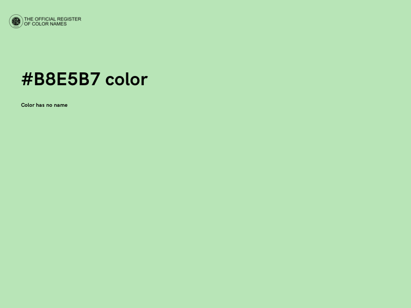 #B8E5B7 color image