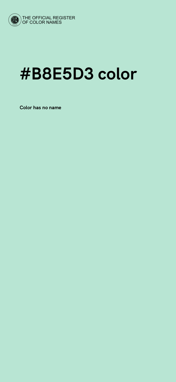 #B8E5D3 color image