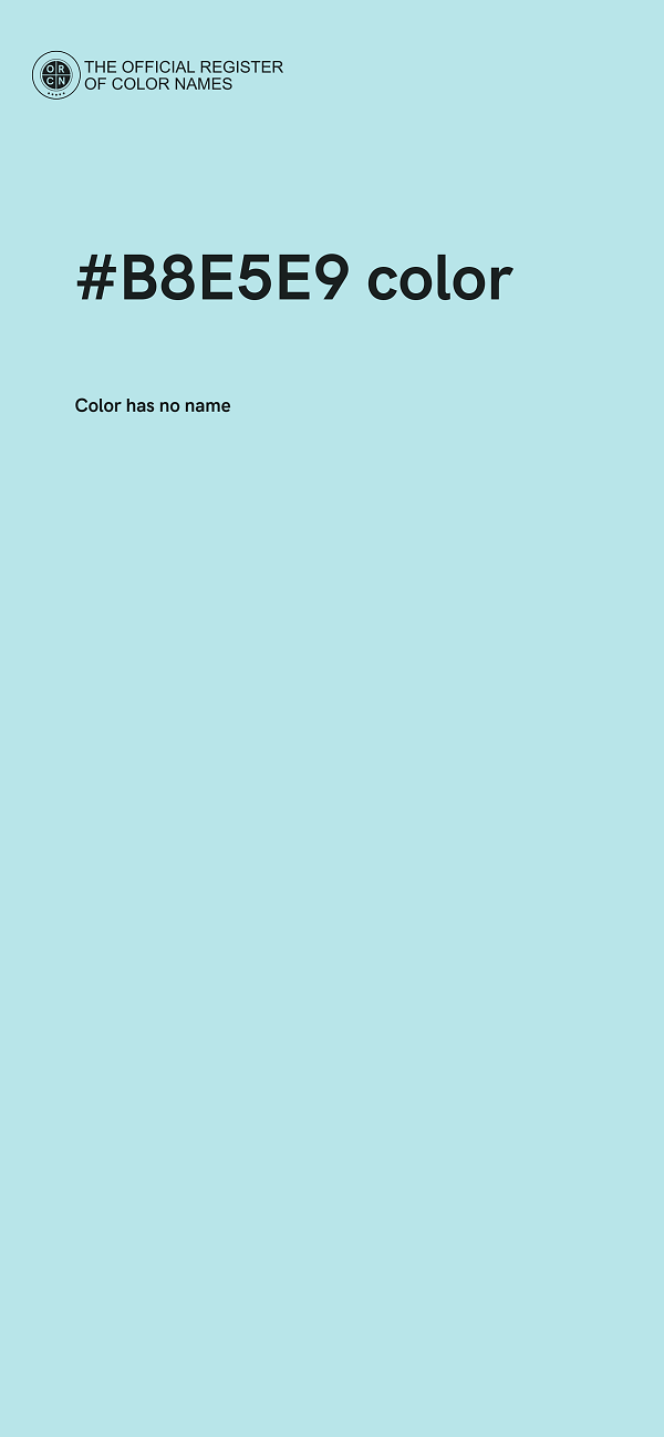 #B8E5E9 color image