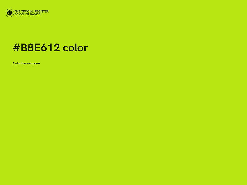 #B8E612 color image