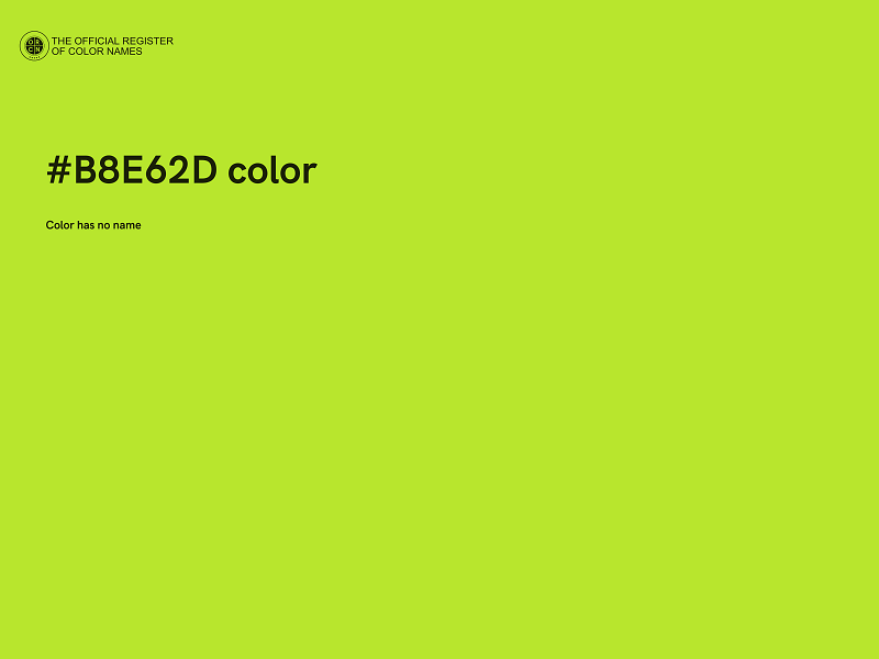 #B8E62D color image