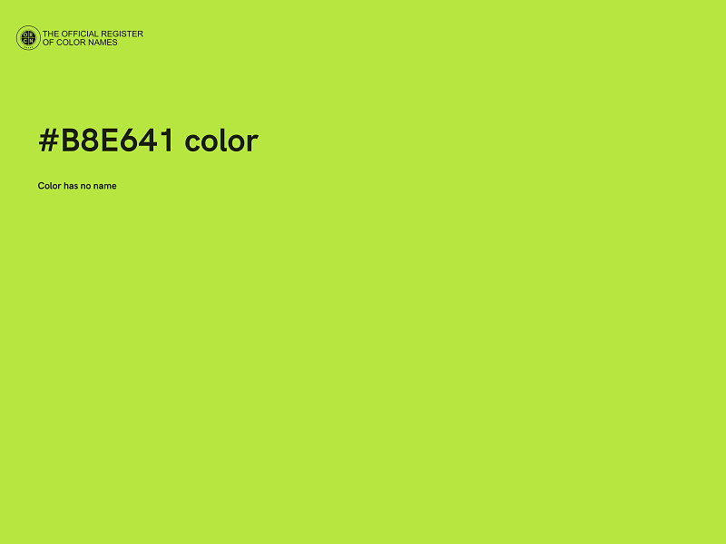 #B8E641 color image