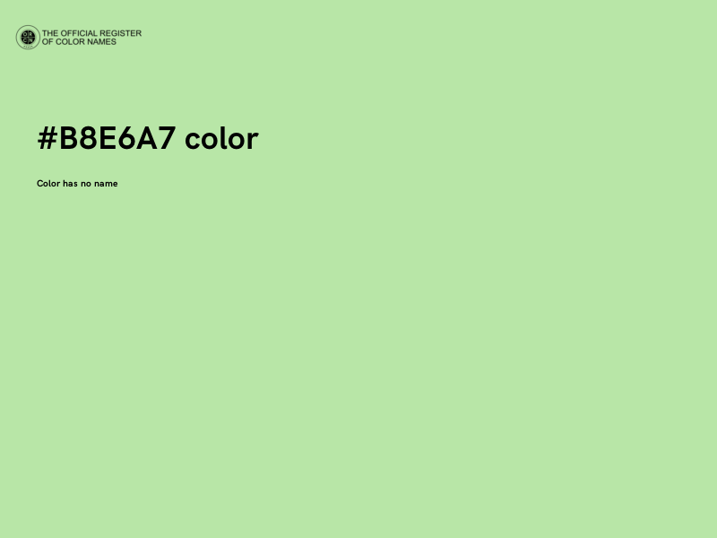 #B8E6A7 color image
