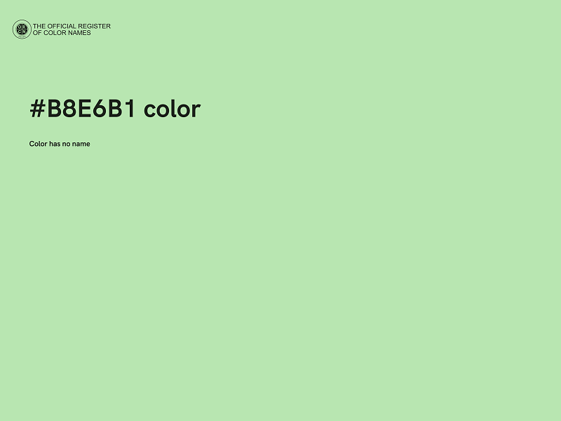#B8E6B1 color image