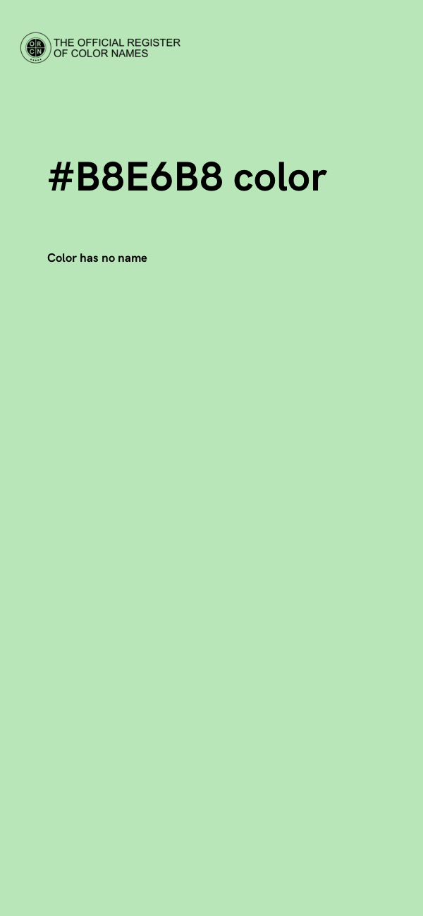 #B8E6B8 color image