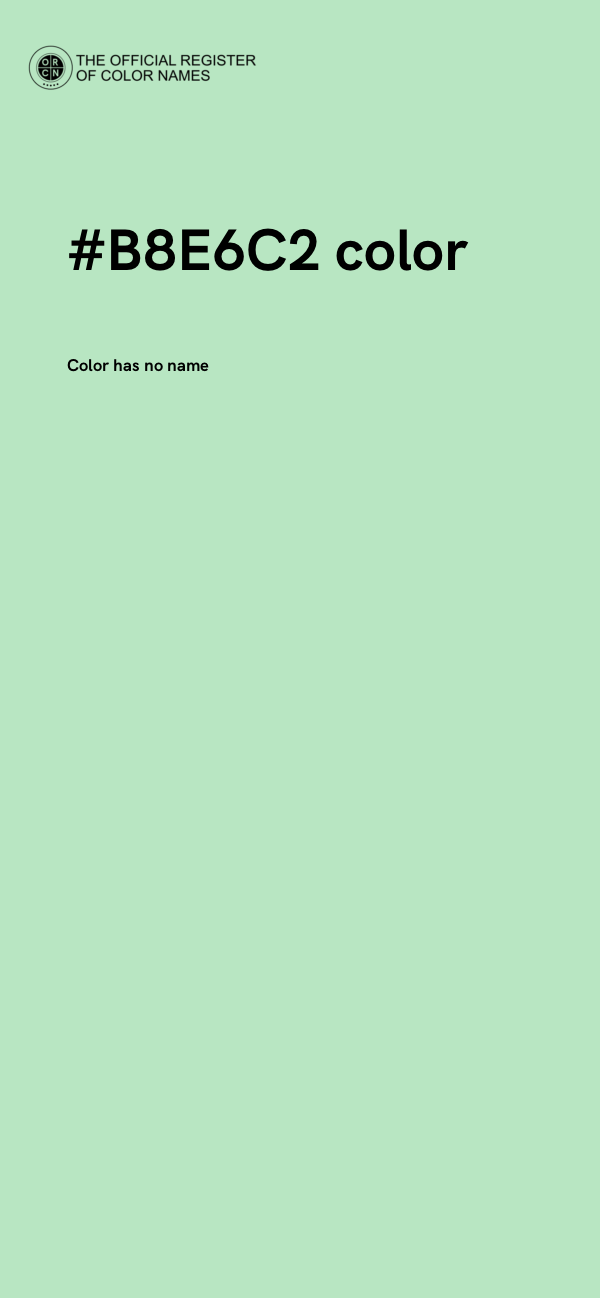 #B8E6C2 color image