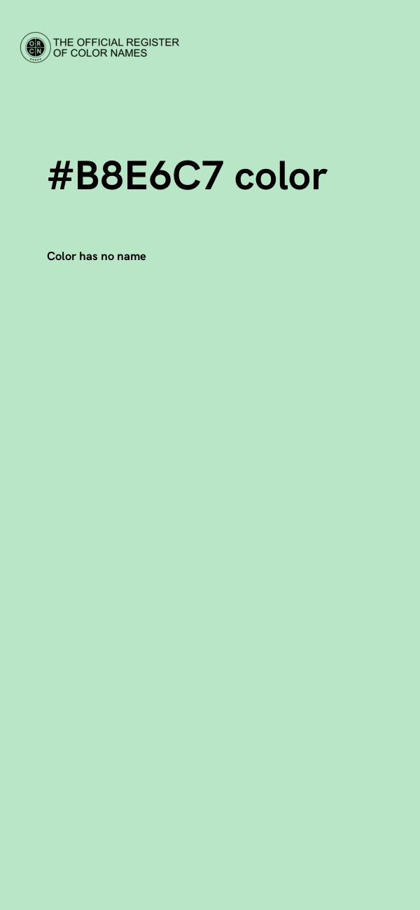 #B8E6C7 color image