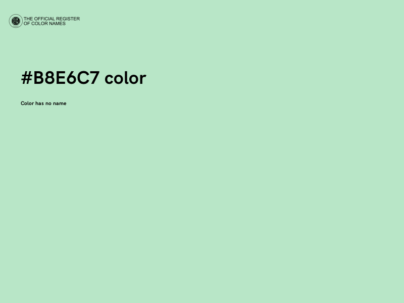 #B8E6C7 color image