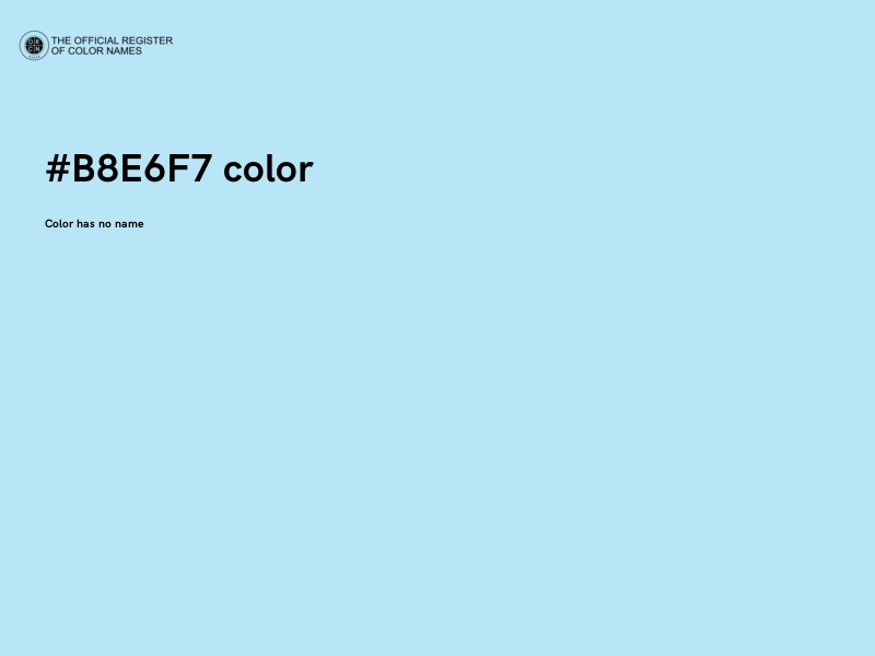 #B8E6F7 color image