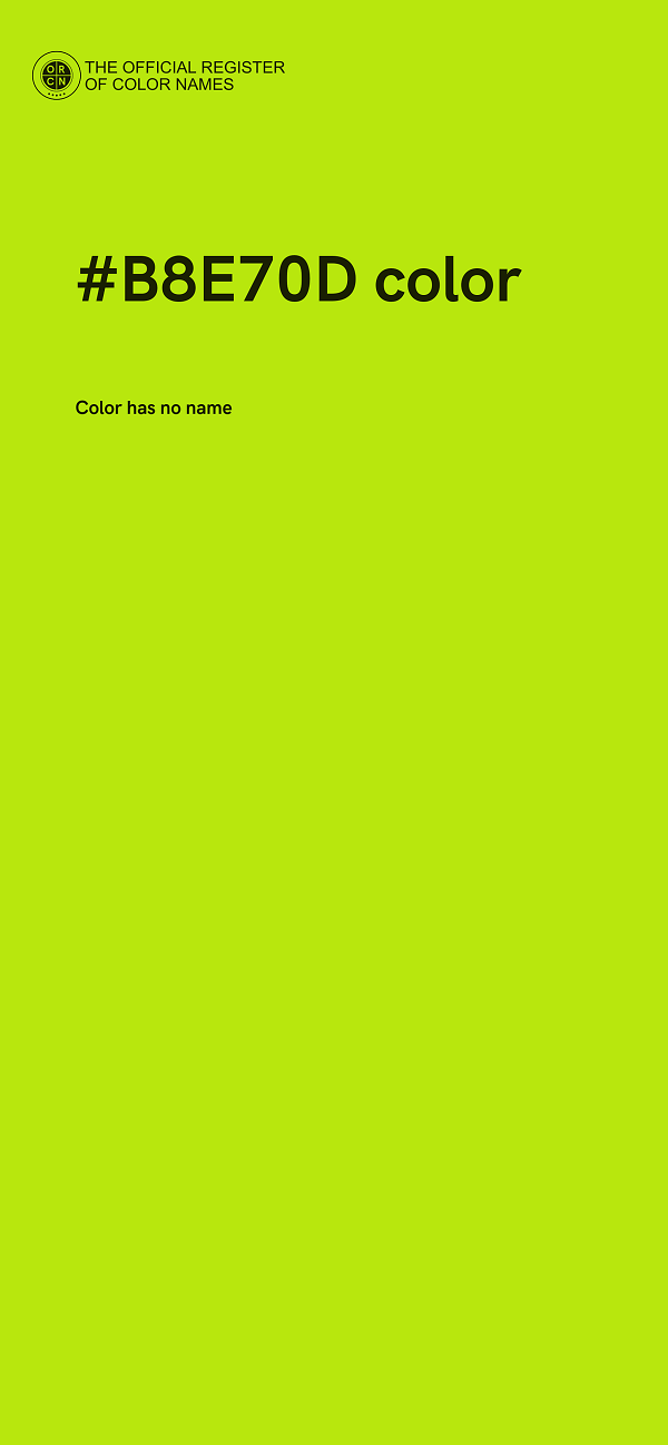 #B8E70D color image