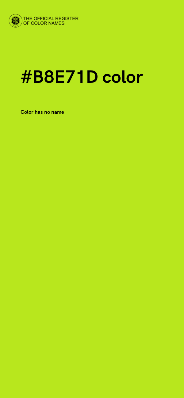 #B8E71D color image