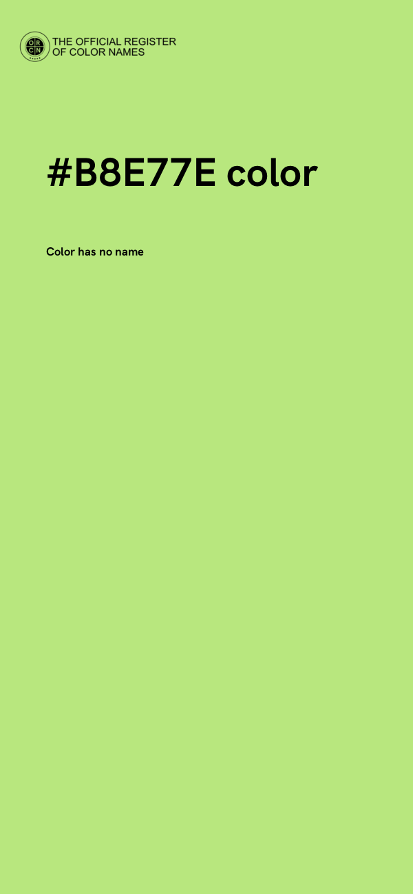 #B8E77E color image