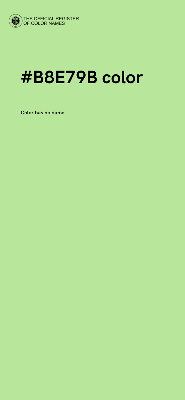 #B8E79B color image