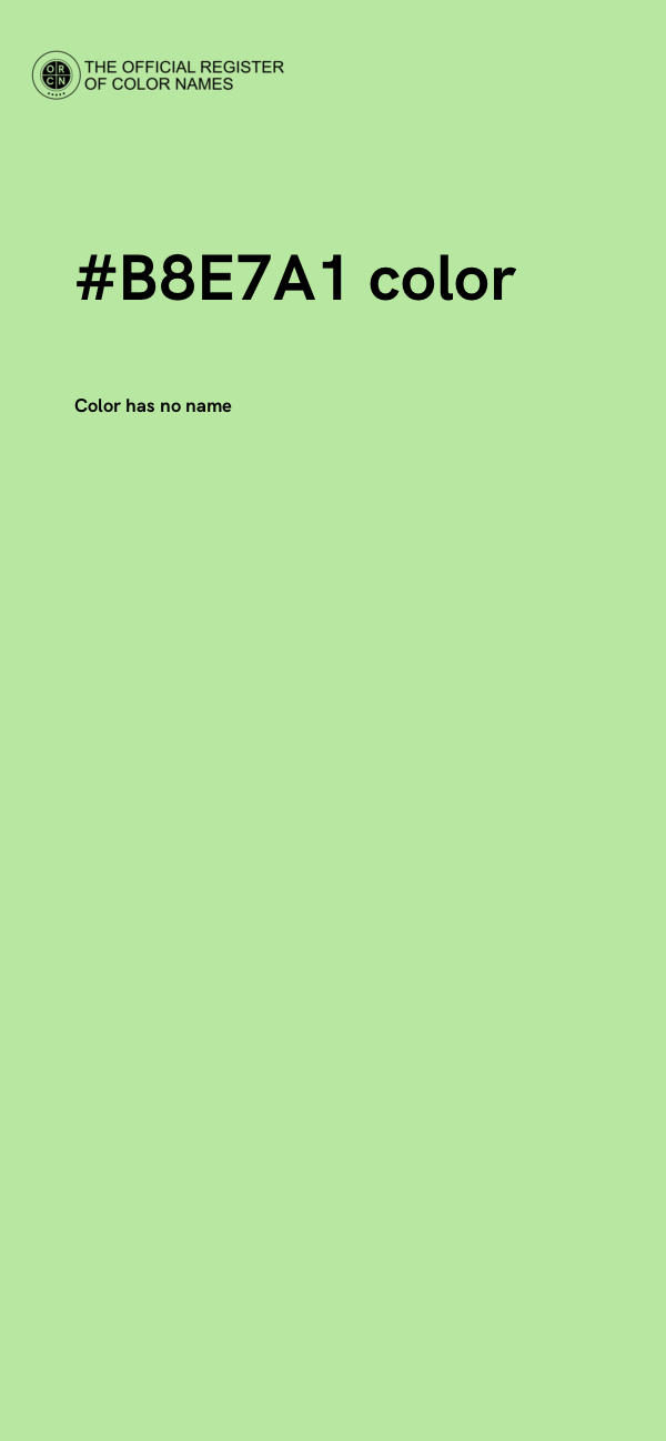 #B8E7A1 color image