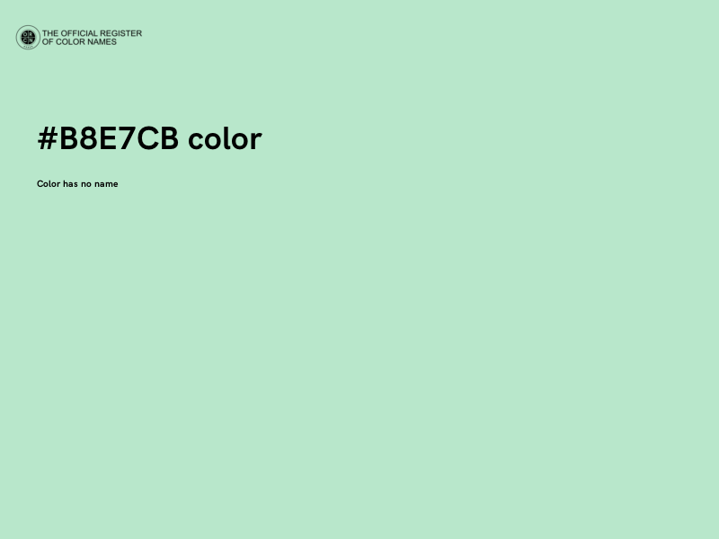 #B8E7CB color image