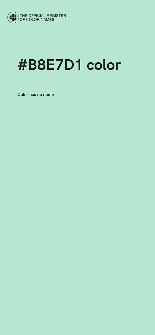 #B8E7D1 color image