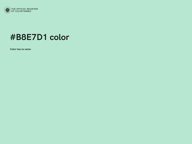 #B8E7D1 color image