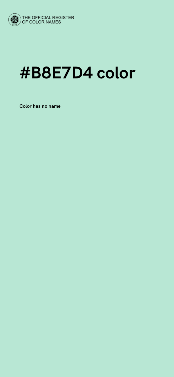 #B8E7D4 color image