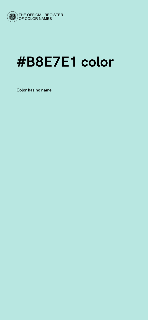 #B8E7E1 color image