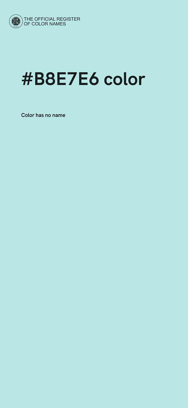 #B8E7E6 color image