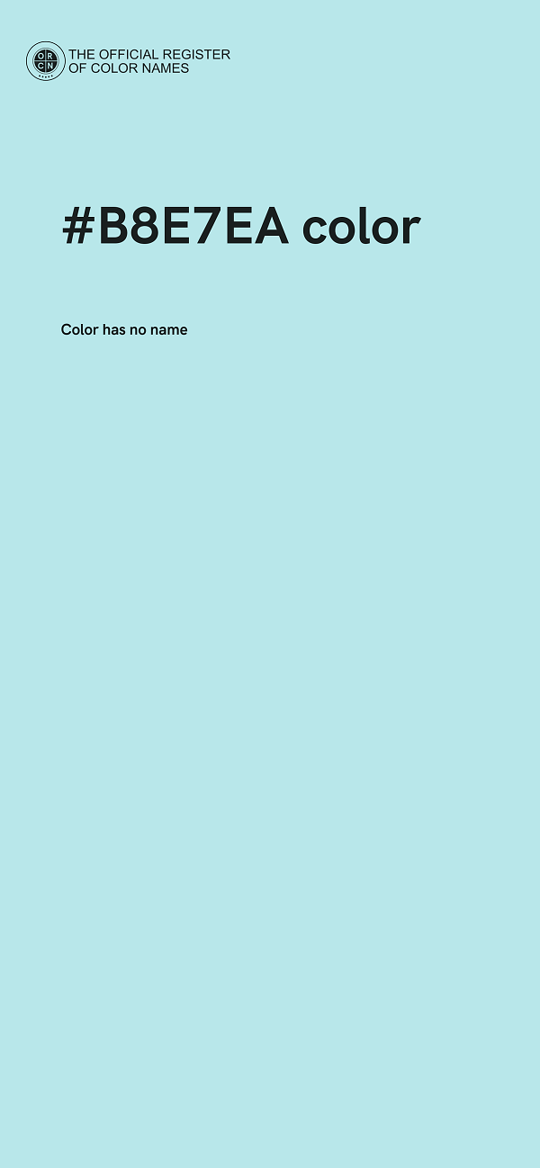 #B8E7EA color image
