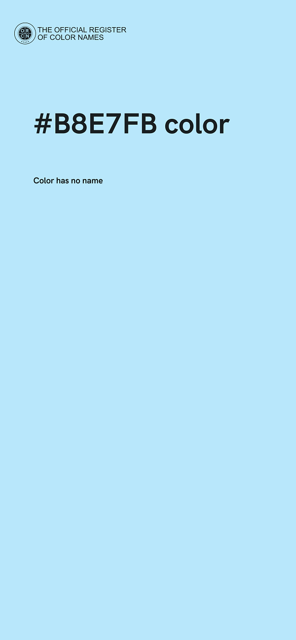#B8E7FB color image