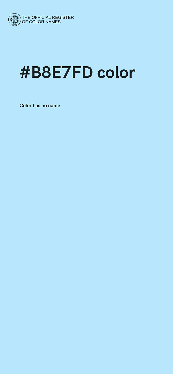 #B8E7FD color image