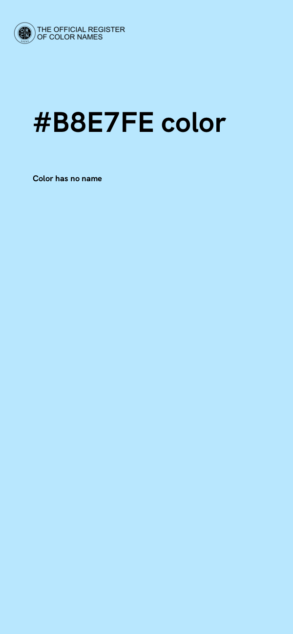 #B8E7FE color image