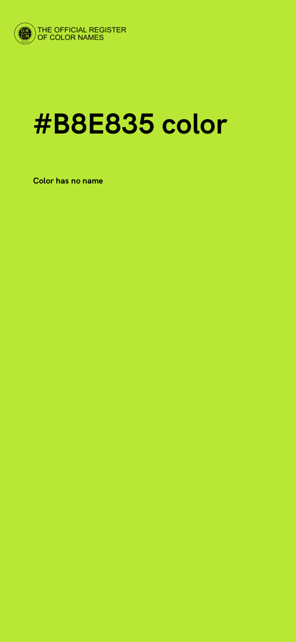 #B8E835 color image