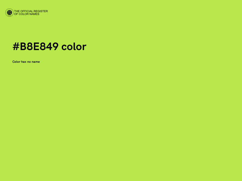 #B8E849 color image