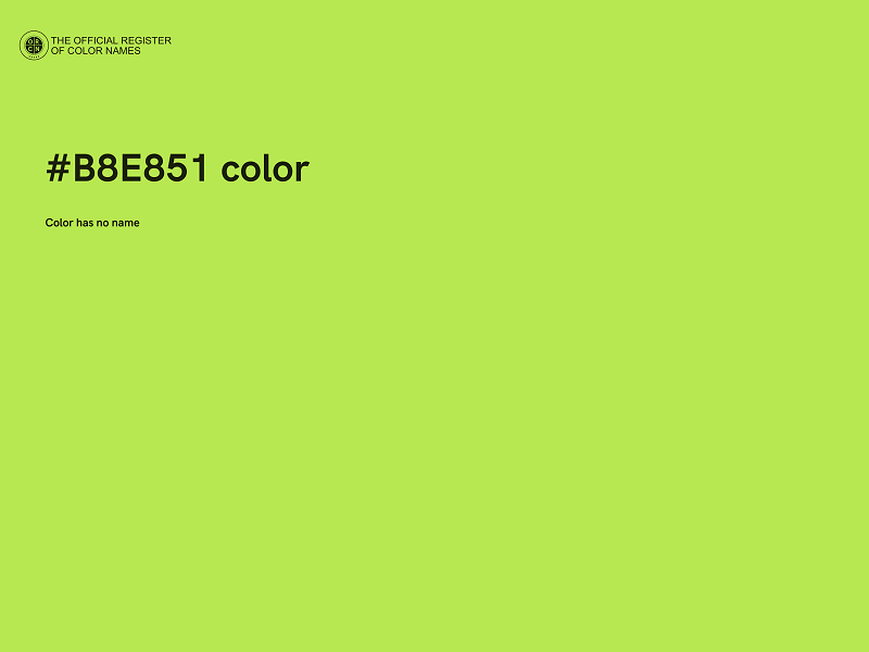 #B8E851 color image