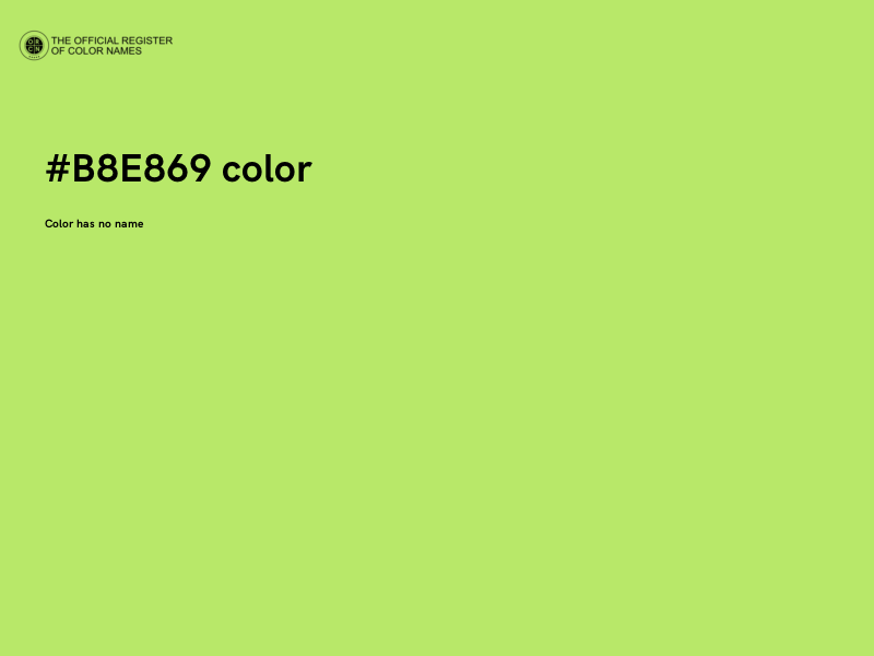 #B8E869 color image