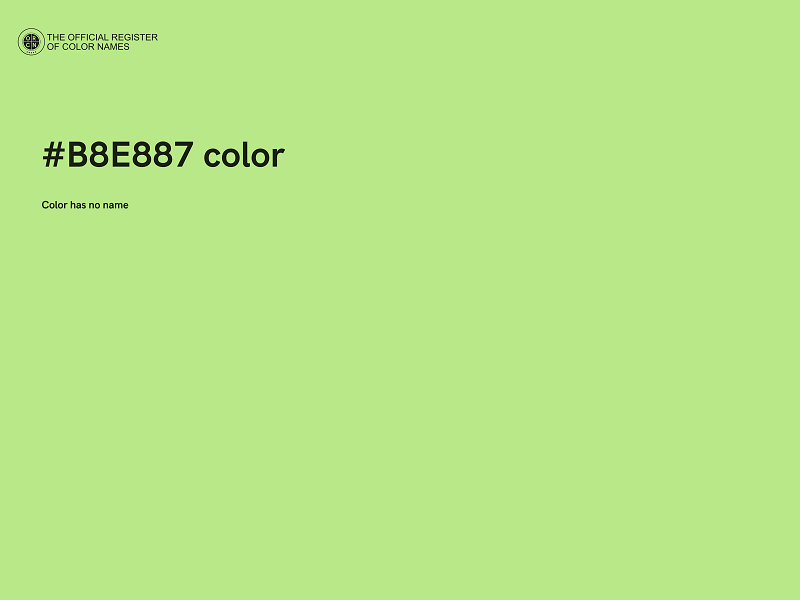 #B8E887 color image