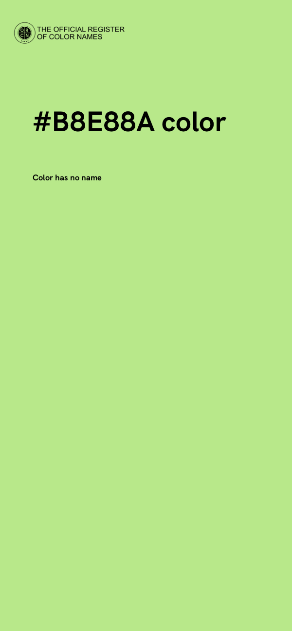 #B8E88A color image